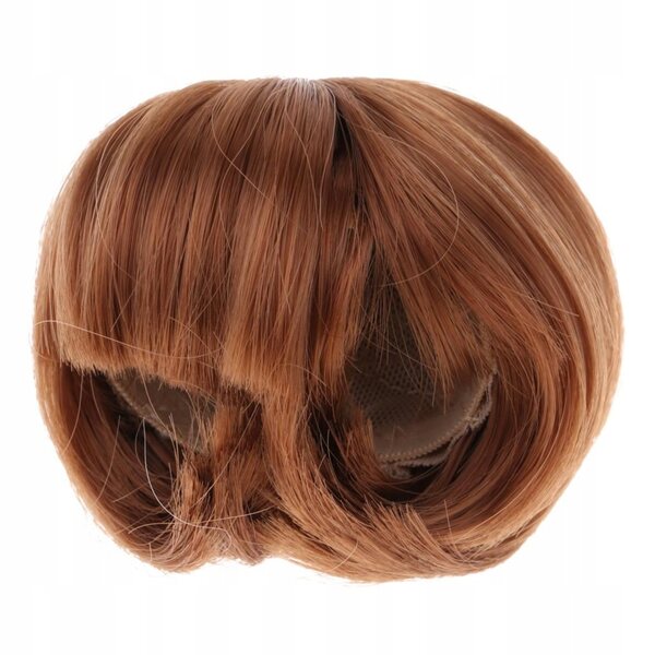 Braune Bob-Perücke für 1/4-BJD-Puppen, einfach zu stylendes Haar