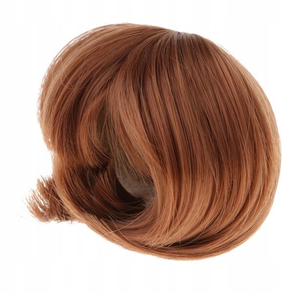 Braune Bob-Perücke für 1/4-BJD-Puppen, einfach zu stylendes Haar