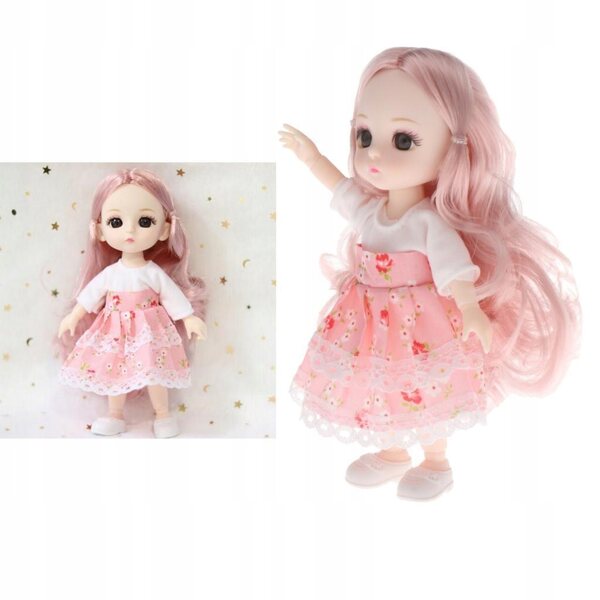 16 cm große BJD-Puppe mit 13 beweglichen Gelenken, eleganter Kleidung und Schuhen