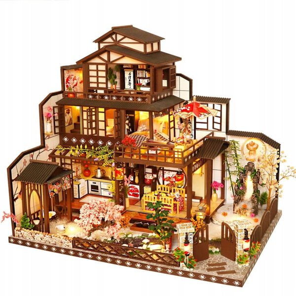 Habarri Eternal Spring Palace Puppenhaus mit LED-Beleuchtung und Zubehör