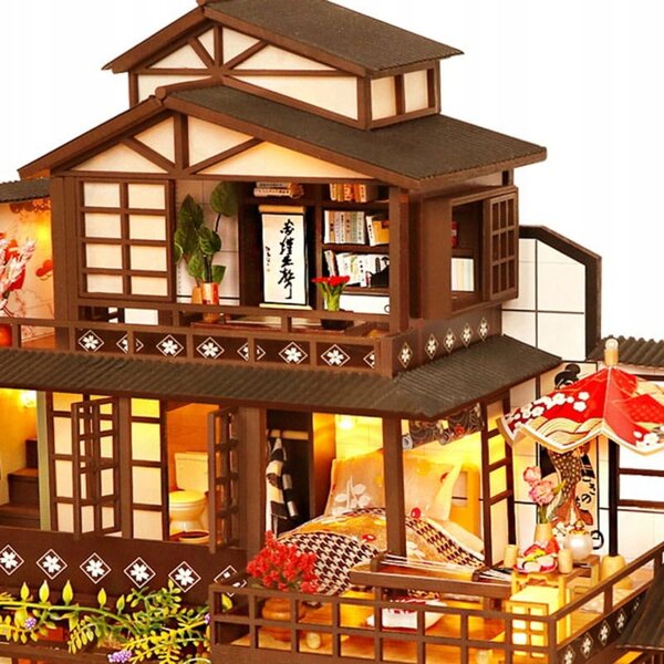 Habarri Eternal Spring Palace Puppenhaus mit LED-Beleuchtung und Zubehör