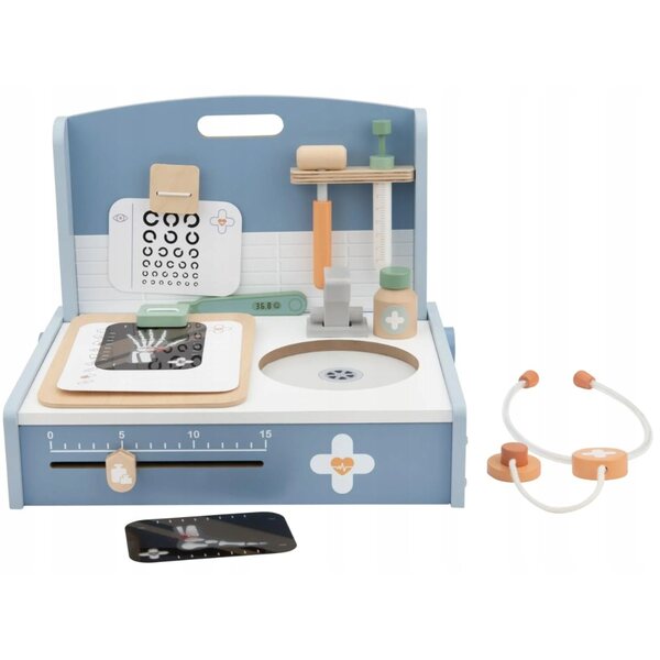Dottore in Legno per Bambini con Accessori Clinica - Set 13 Pezzi Kidland