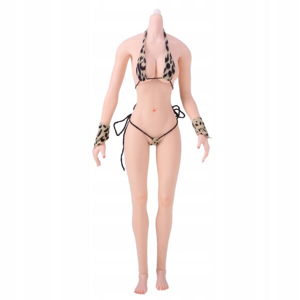 Figurina femminile 1:6 super elastica con corpi e parti intercambiabili in silicone