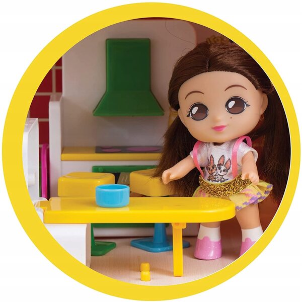Giochi Preziosi Casa delle bambole a due piani, 70 cm, con ascensore e mobili