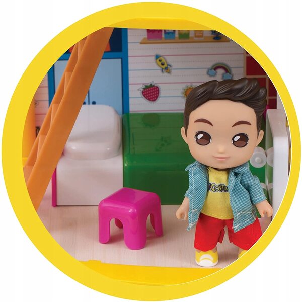 Giochi Preziosi Casa delle bambole a due piani, 70 cm, con ascensore e mobili