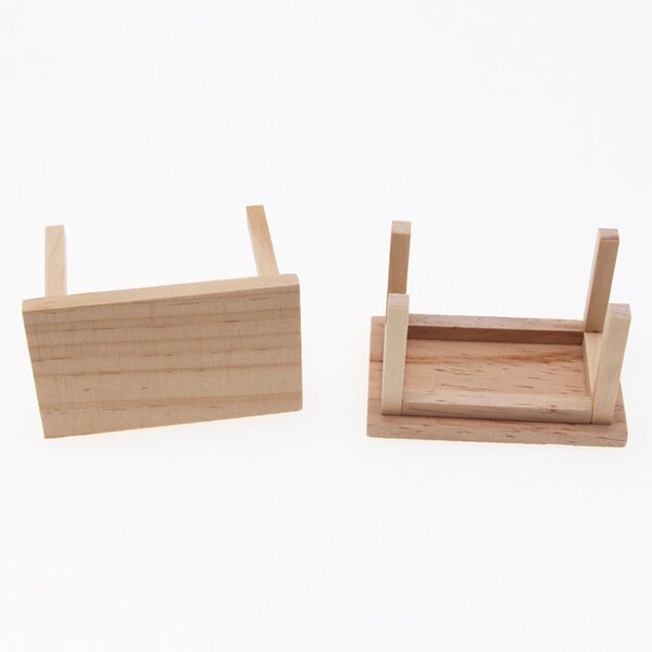 Mini-Holztisch 1:12 für Puppenhaus - Miniaturmöbel