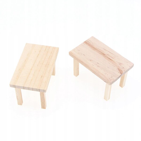 Mini-Holztisch 1:12 für Puppenhaus - Miniaturmöbel