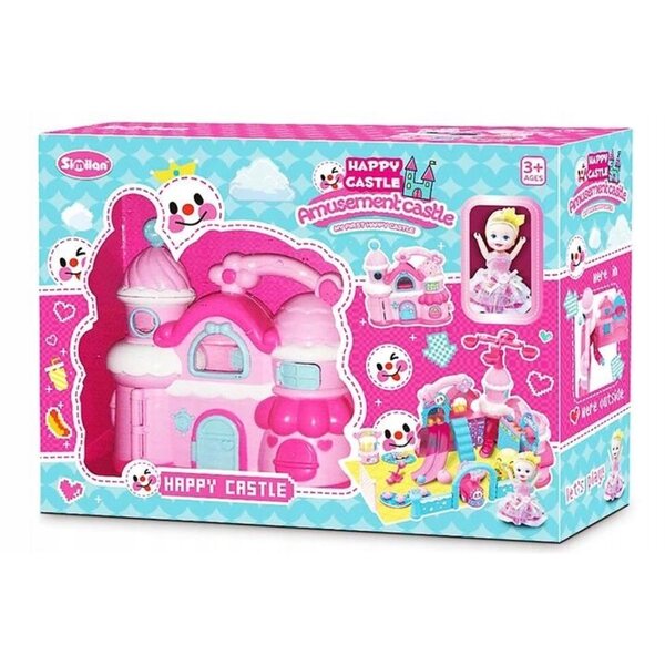 Grande Castello Pieghevole per Bambini Kinder Play con Accessori Colorati