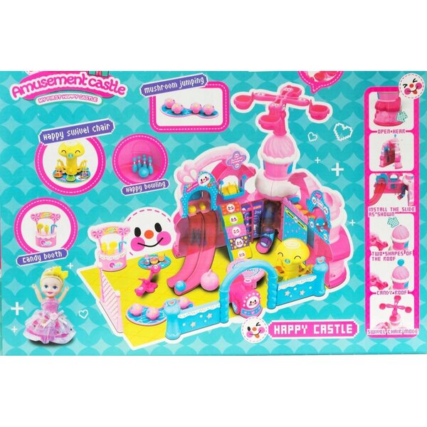 Grande Castello Pieghevole per Bambini Kinder Play con Accessori Colorati