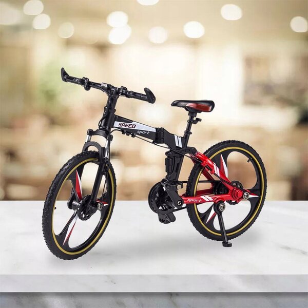 Modello Rilievo Bicicletta da Scrivania 1:10 Mountain Bike Decorazione Nera