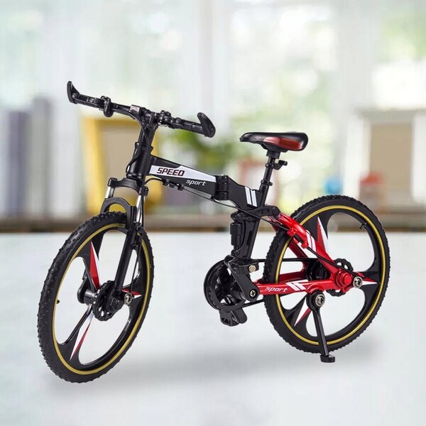 Modello Rilievo Bicicletta da Scrivania 1:10 Mountain Bike Decorazione Nera