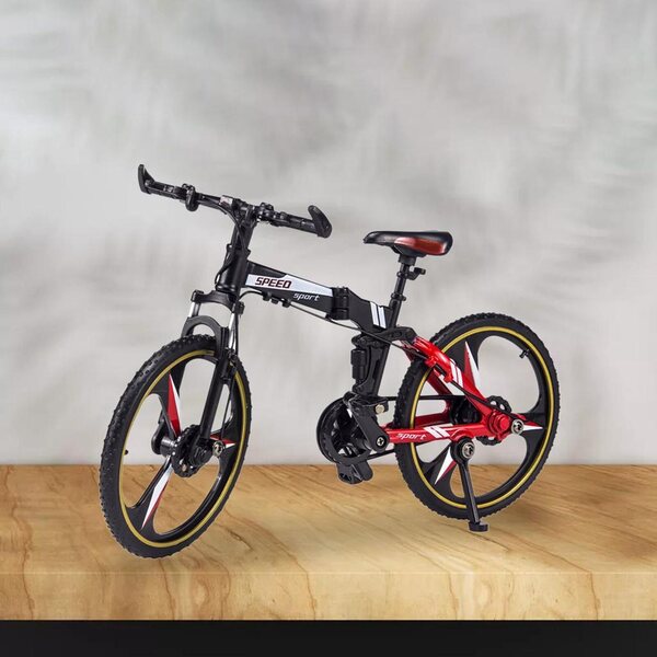 Modello Rilievo Bicicletta da Scrivania 1:10 Mountain Bike Decorazione Nera