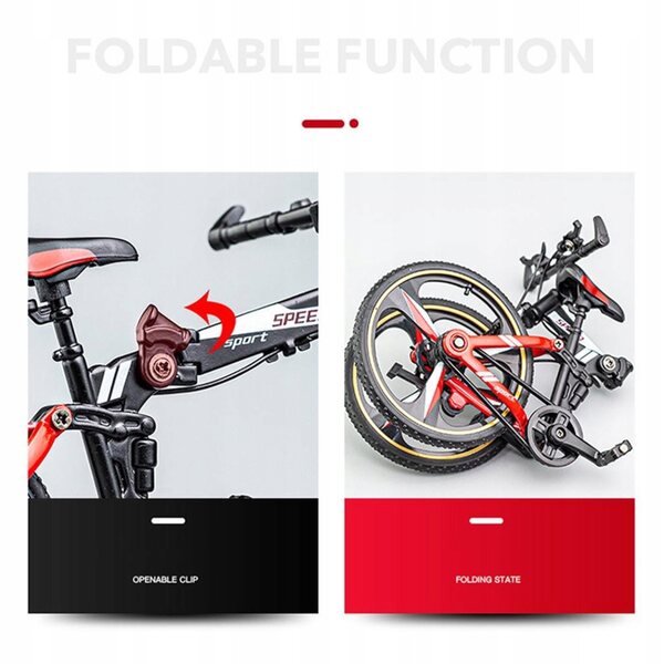 Modello Rilievo Bicicletta da Scrivania 1:10 Mountain Bike Decorazione Nera