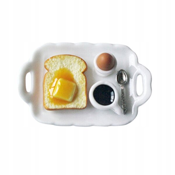Miniatura tazza colazione in ceramica per casa delle bambole 1:6 1:12