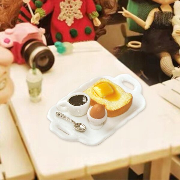 Miniatura tazza colazione in ceramica per casa delle bambole 1:6 1:12