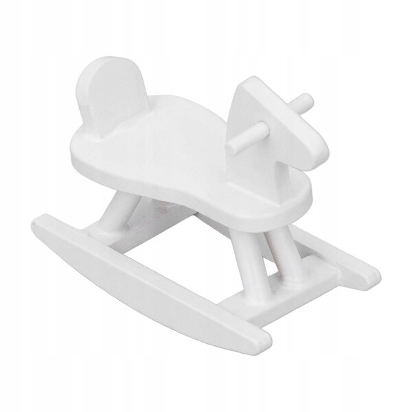 Set Mobili per Casa delle Bambole in Legno Bianco Scala 1:12 con Letto e Accessori