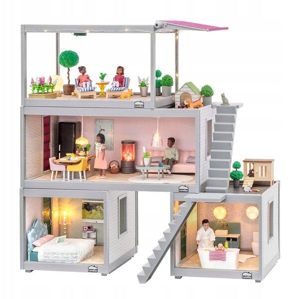 22cm Puppenzimmer mit Modulen, kreatives Spielzeug Lundby