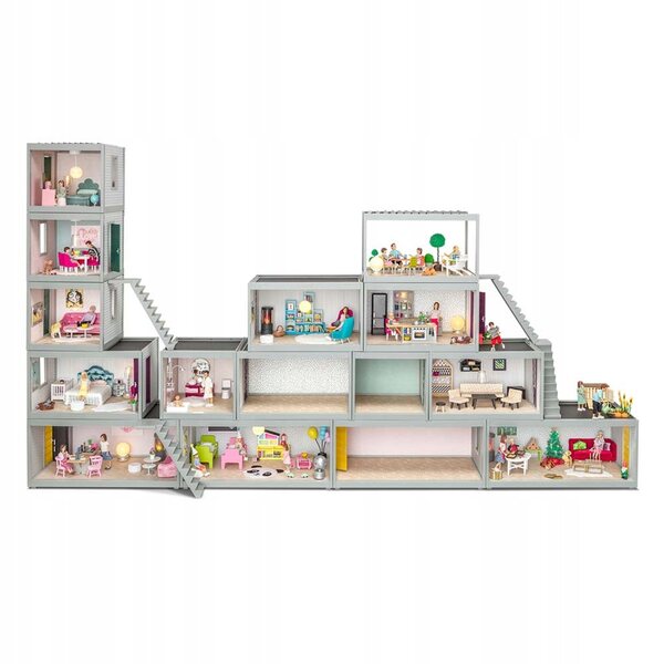 22cm Puppenzimmer mit Modulen, kreatives Spielzeug Lundby