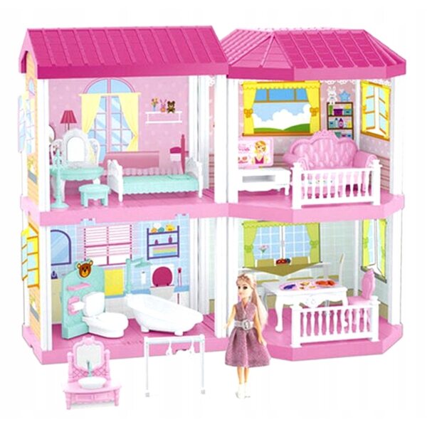 Casa delle bambole Madej - casa creativa 39 cm, sicura e interattiva