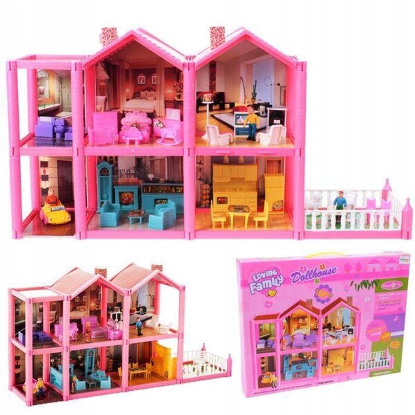 Casa delle Bambole MalPlay con Mobili e Accessori, 36 cm - Gioco Creativo per Bambine