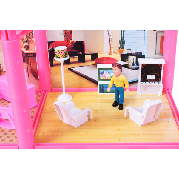 Casa delle Bambole MalPlay con Mobili e Accessori, 36 cm - Gioco Creativo per Bambine