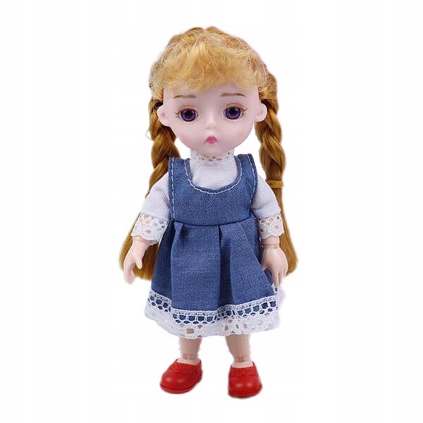 16 cm große 1/12-BJD-Puppe mit 14 beweglichen Gelenken und weichem Haar zum individuellen Gestalten