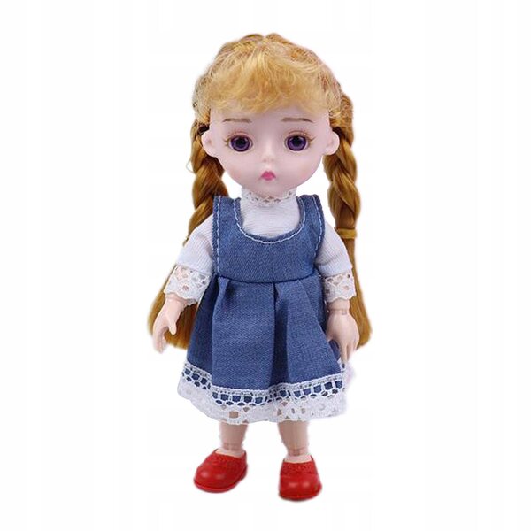 16 cm große 1/12-BJD-Puppe mit 14 beweglichen Gelenken und weichem Haar zum individuellen Gestalten