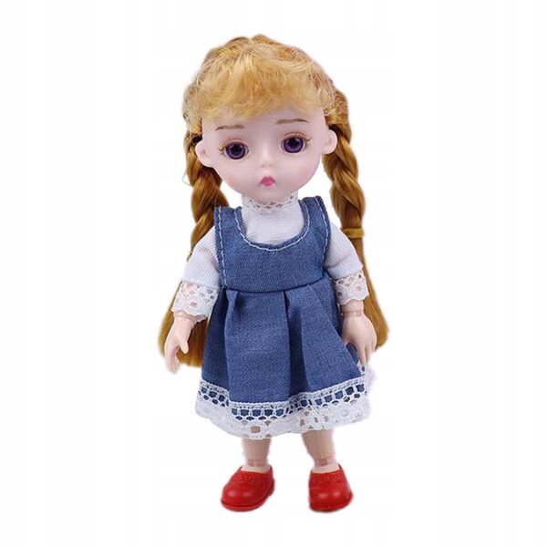 16 cm große 1/12-BJD-Puppe mit 14 beweglichen Gelenken und weichem Haar zum individuellen Gestalten