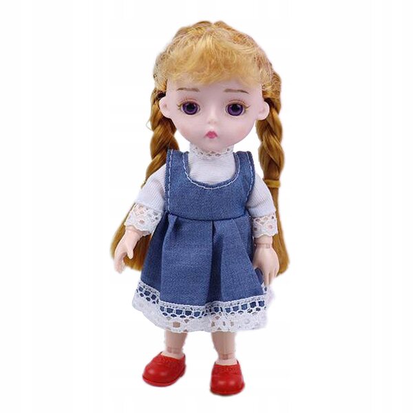 16 cm große 1/12-BJD-Puppe mit 14 beweglichen Gelenken und weichem Haar zum individuellen Gestalten