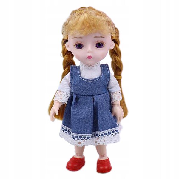 16 cm große 1/12-BJD-Puppe mit 14 beweglichen Gelenken und weichem Haar zum individuellen Gestalten