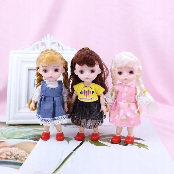 16 cm große 1/12-BJD-Puppe mit 14 beweglichen Gelenken und weichem Haar zum individuellen Gestalten