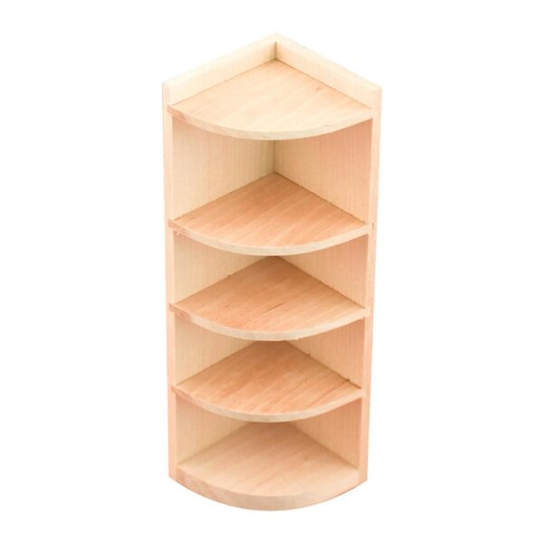 Eckschrank aus Holz für Puppenhaus im Maßstab 1:12 – elegant und funktional