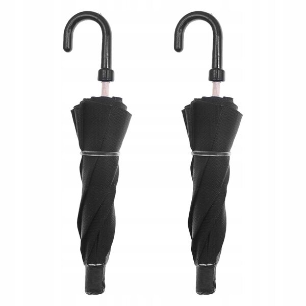 Mini parasole neri per casa delle bambole, set 2 pezzi con apertura decorativa