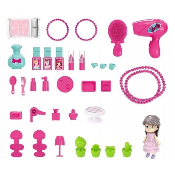 Toaletka 3in1 con Casa per Bambole in Valigetta Zaino - Gioco Educativo Bambini