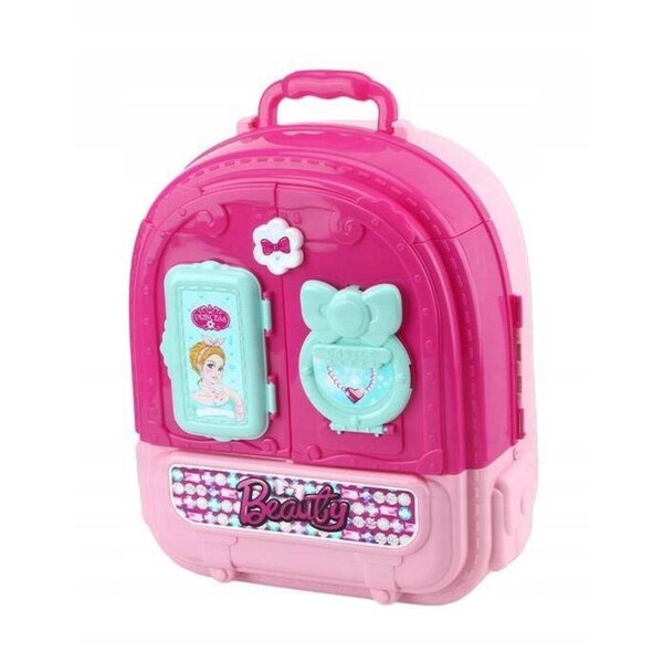 Toaletka 3in1 con Casa per Bambole in Valigetta Zaino - Gioco Educativo Bambini