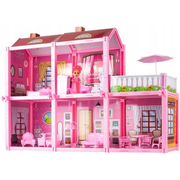 Casa delle bambole Villa MalPlay 46 cm con mobili e bambola per bambini