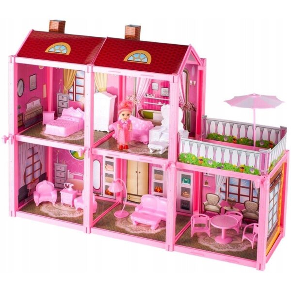 Casa delle bambole Villa MalPlay 46 cm con mobili e bambola per bambini