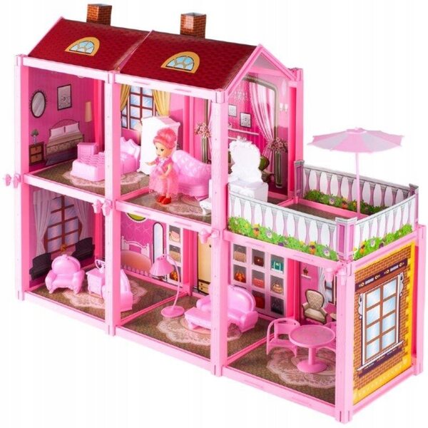 Casa delle bambole Villa MalPlay 46 cm con mobili e bambola per bambini