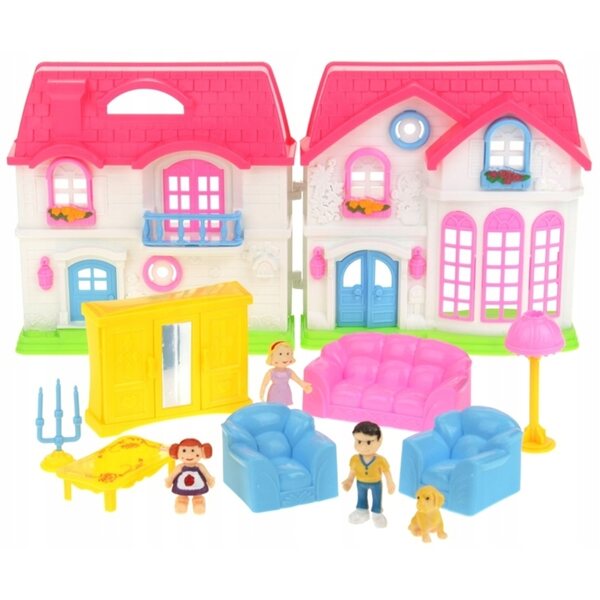 Casa delle bambole Nobo Kids Dream House 38 cm - portatile, pieghevole, con mobili