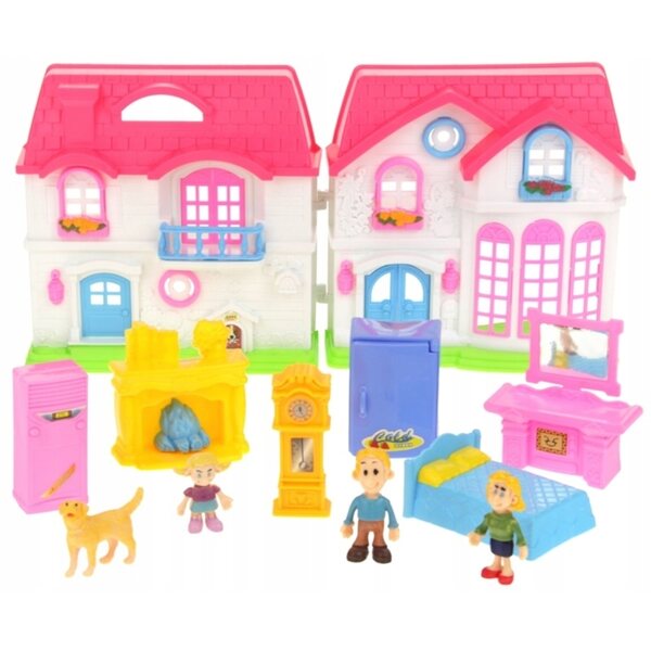 Casa delle bambole Nobo Kids Dream House 38 cm - portatile, pieghevole, con mobili