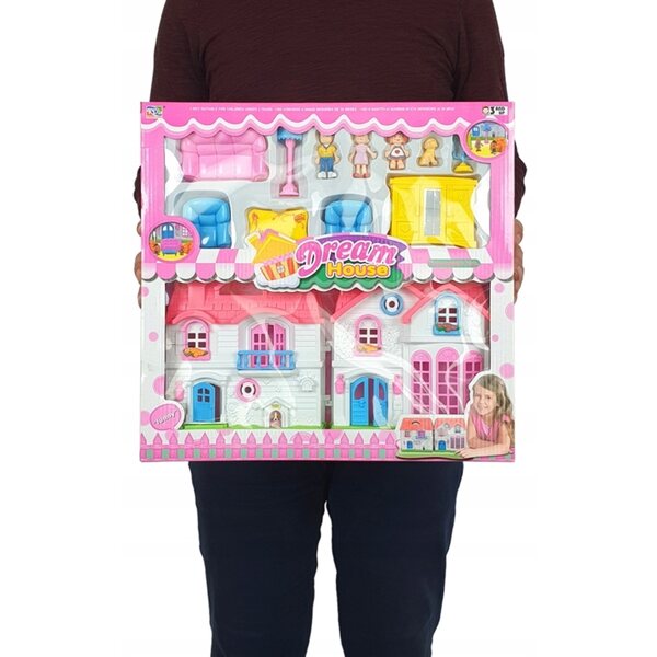 Casa delle bambole Nobo Kids Dream House 38 cm - portatile, pieghevole, con mobili