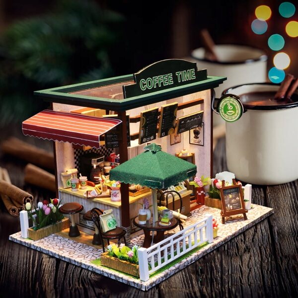Miniaturowy Domek Czas Na Kawę Kawiarnia Restauracja Lifestyle