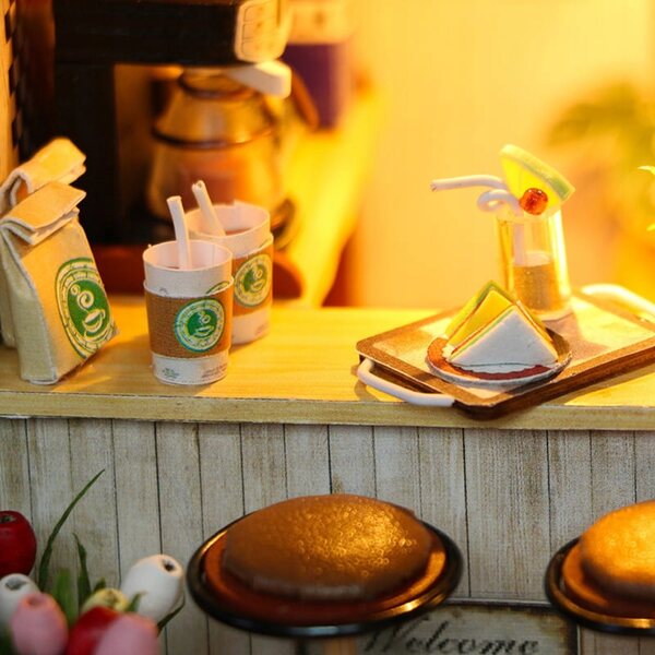 Miniaturowy Domek Czas Na Kawę Kawiarnia Restauracja Lifestyle