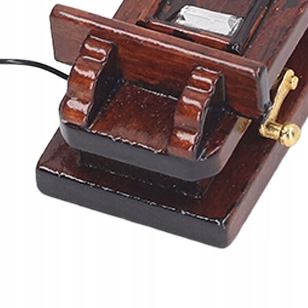 Telefono Miniatura Vintage da Parete per Casa delle Bambole in Scala 1:12
