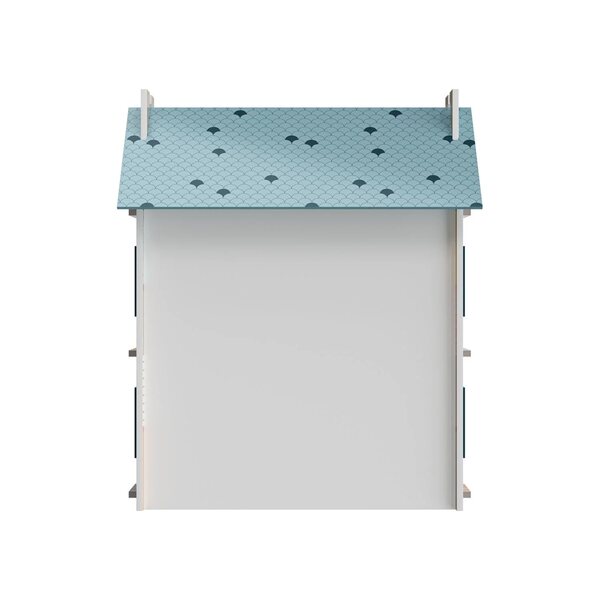 Playtive Casa delle Bambole in Legno 66 cm con 3 Piani e Porte Apribili