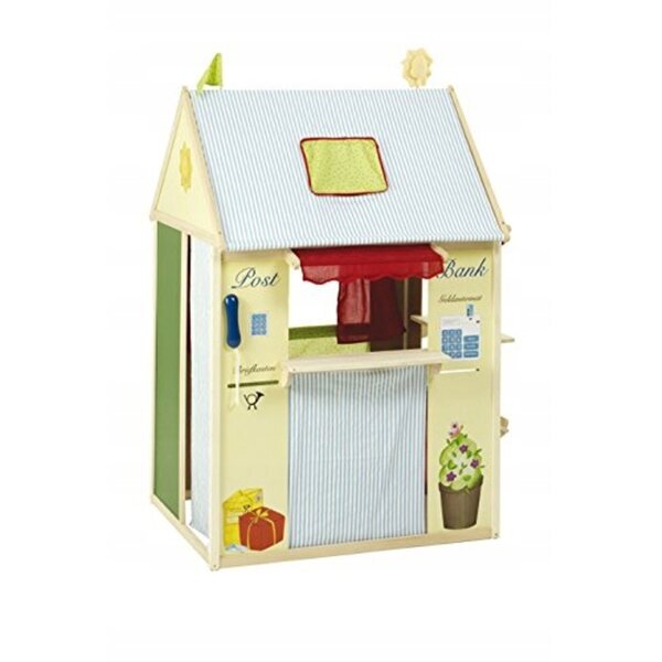 ROBA 6962 Grande Casetta in Legno per Bambini con 4 Pareti Multifunzionali
