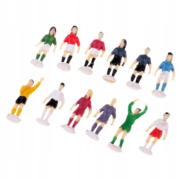 Footballers Miniatures 1/87 HO OO – Set mit 12 handbemalten Kunststofffiguren
