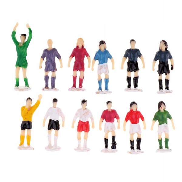 Footballers Miniatures 1/87 HO OO – Set mit 12 handbemalten Kunststofffiguren