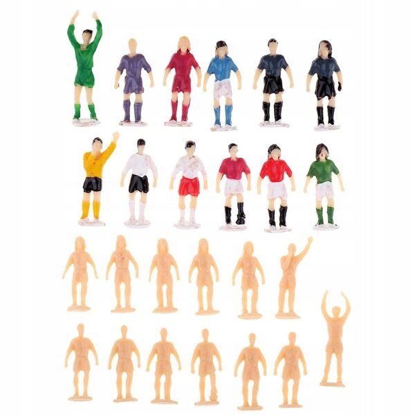 Footballers Miniatures 1/87 HO OO – Set mit 12 handbemalten Kunststofffiguren