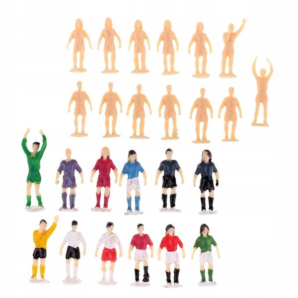 Footballers Miniatures 1/87 HO OO – Set mit 12 handbemalten Kunststofffiguren